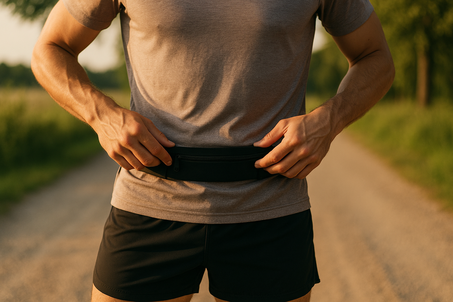 Cinturón de running con bolsillos
